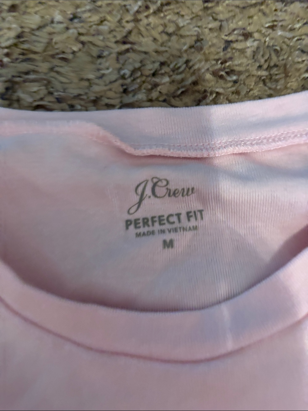 J. Crew Soft Pink Perfect Fit Tee - Picture 2 of 8